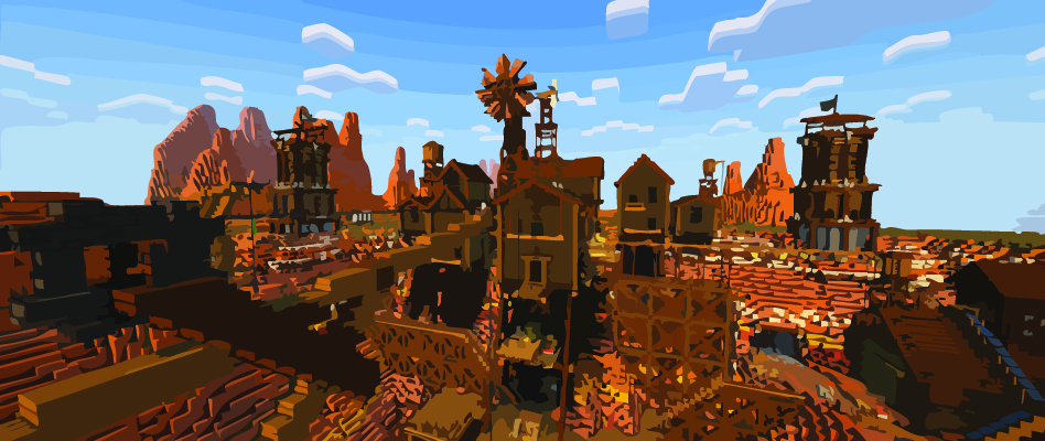 Illustration of the Western Town